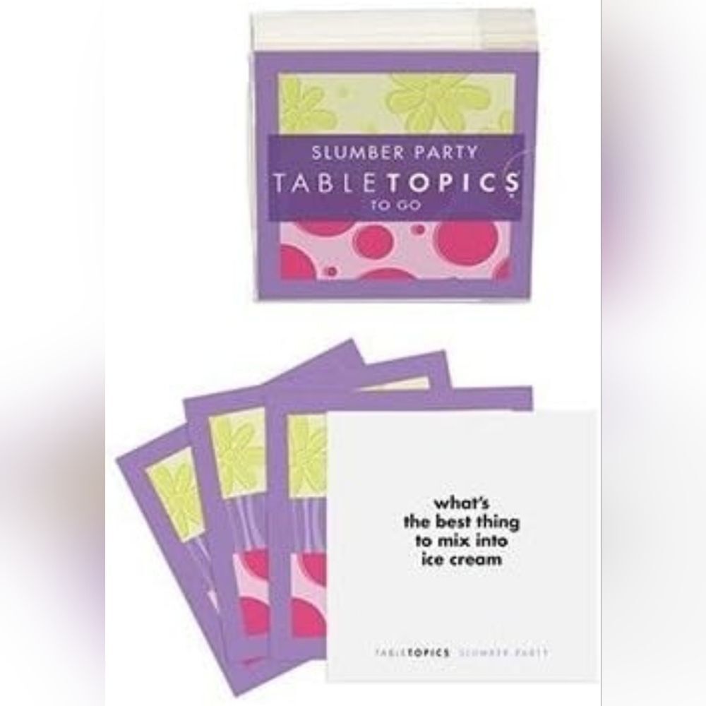 🔹️NIB TableTopics Slumber Party To Go Discussion Topic Card Pack - Picture 4 of 8